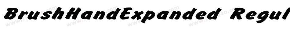 BrushHandExpanded Regular字体转换